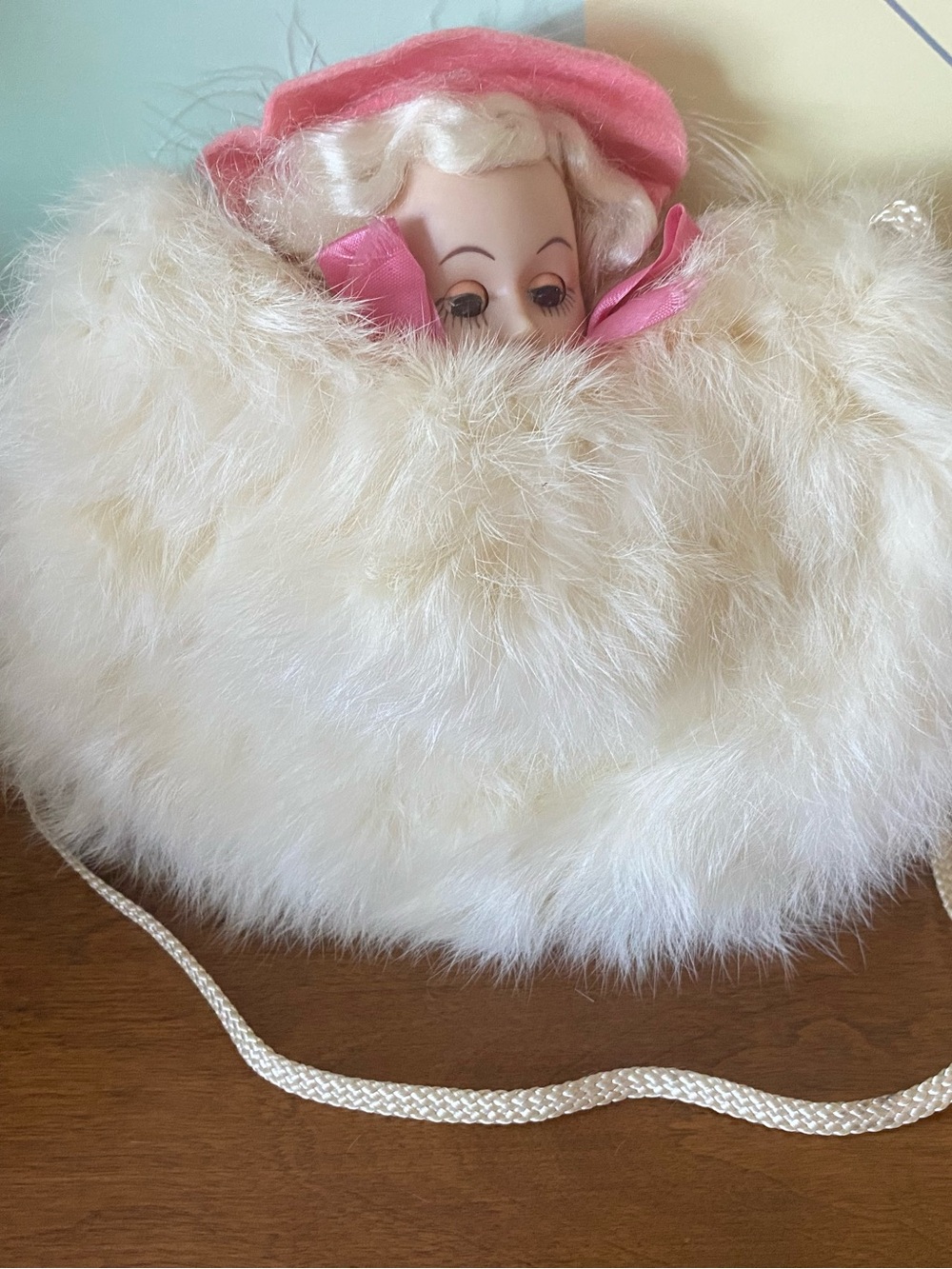 Vintage real fur children’s hand warmer muff